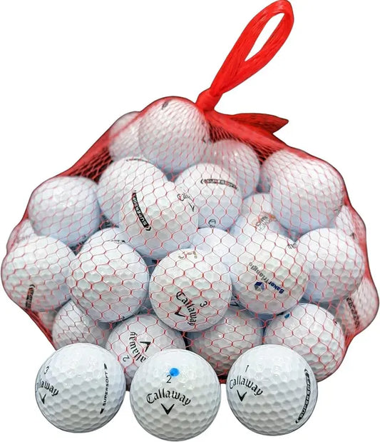 Sleeve of White Refurbished Golf Balls